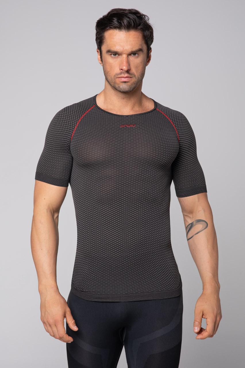Spaio SPAIO CAMICIA TERMOATTIVA CON MANICHE CORTE BREATH NERO/GRIGIO Prezzo Ridotto