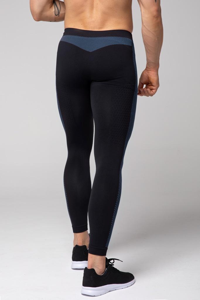 Spaio SPAIO LEGGINGS TERMOATTIVI "FIERCE" NERO/BLU Nuova