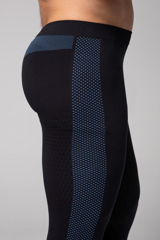 Spaio SPAIO LEGGINGS TERMOATTIVI "FIERCE" NERO/BLU Nuova