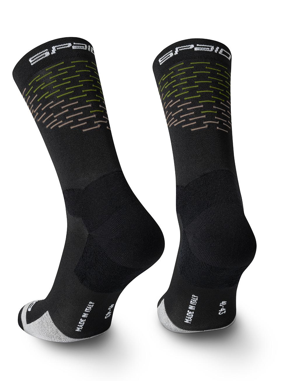 Spaio SPAIO CALZINI DA TREKKING MERINO BLACK/WHITE/GREEN Italia