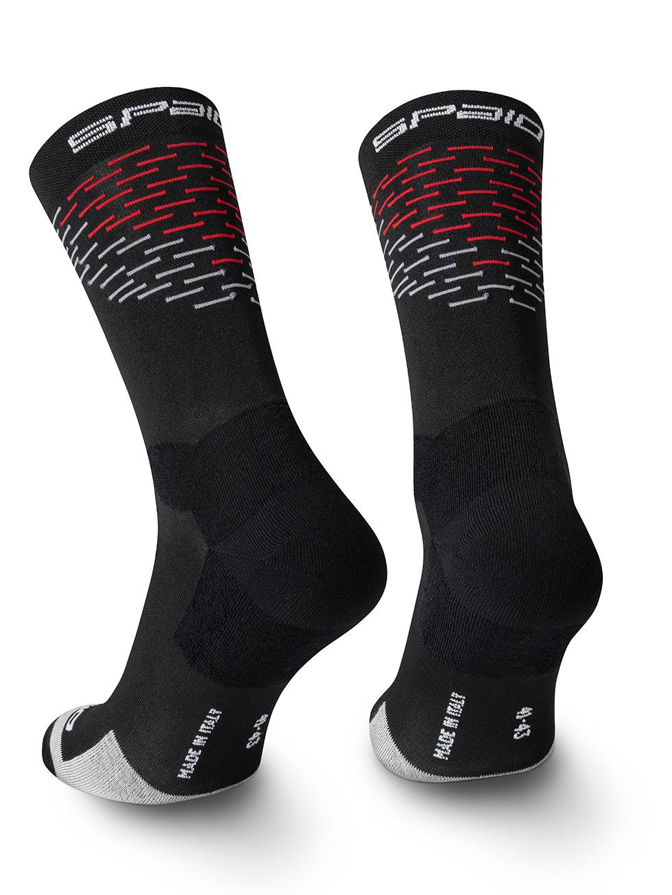 Spaio SPAIO CALZINI DA TREKKING MERINO BLACK/WHITE/RED In Linea