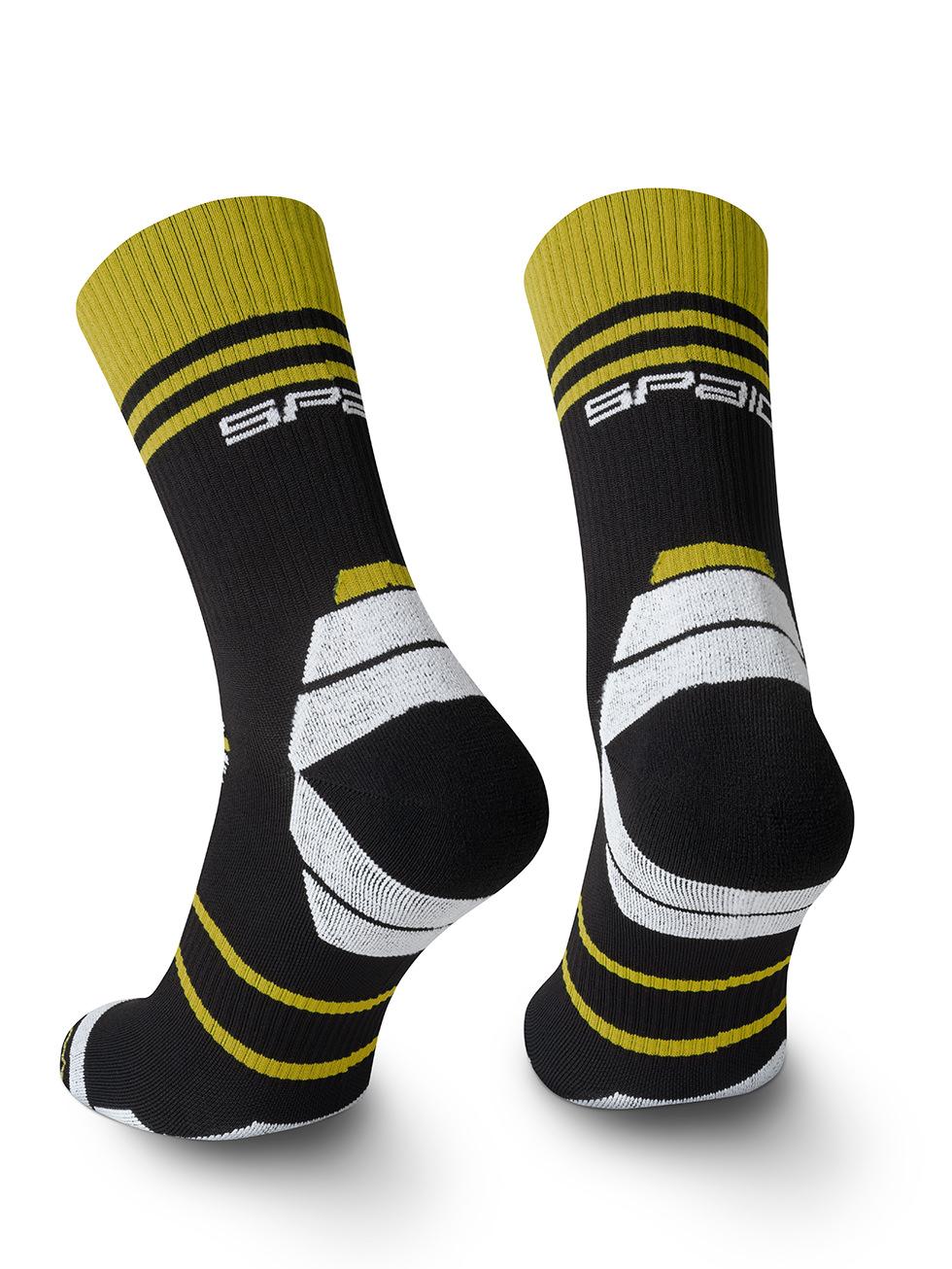 Spaio SPAIO CALZINI DA CORSA POWERFUL BLACK/WHITE/YELLOW Sottocosto