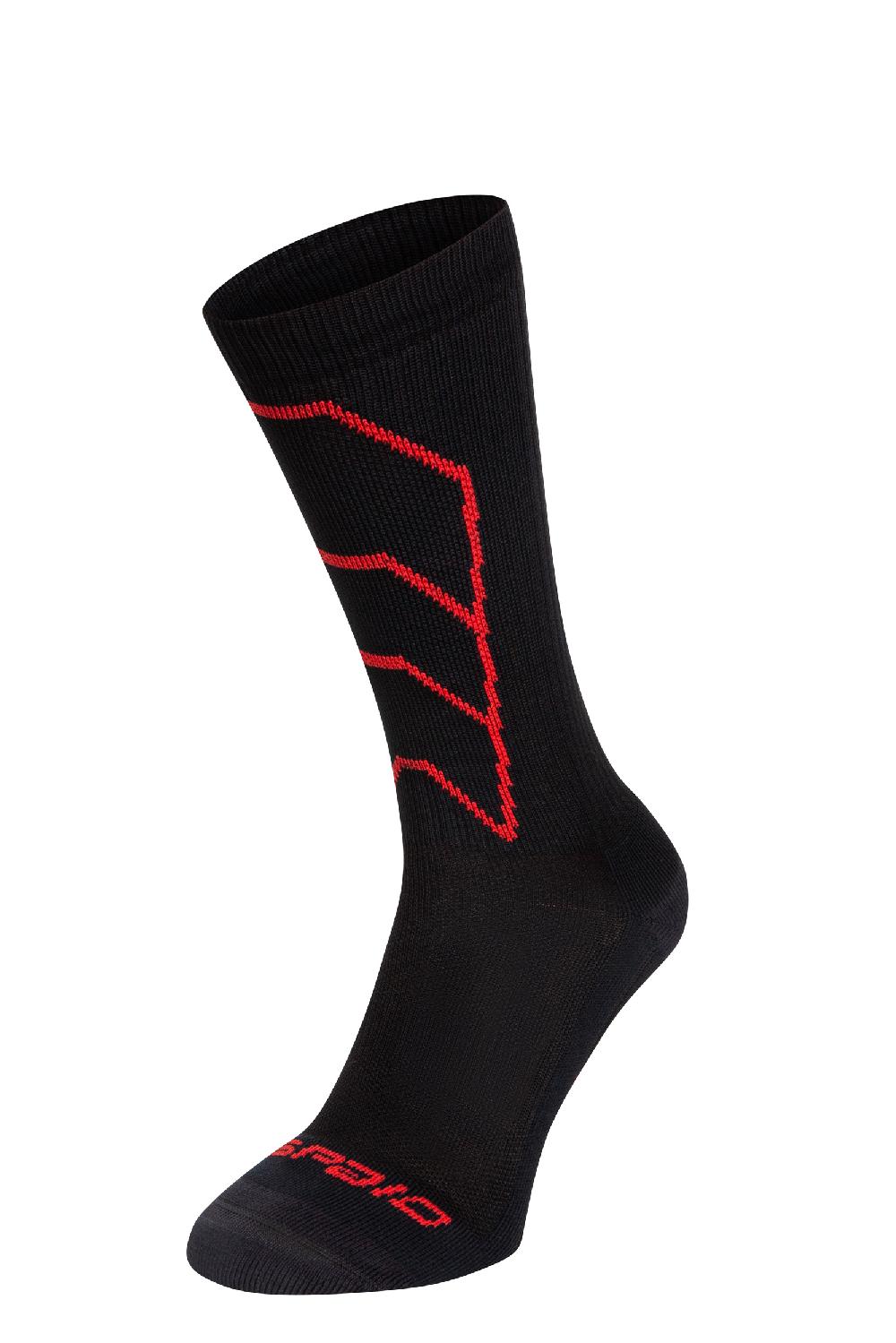 Spaio CALZE A COMPRESSIONE "RAPID" NERO/ROSSO Hotsell