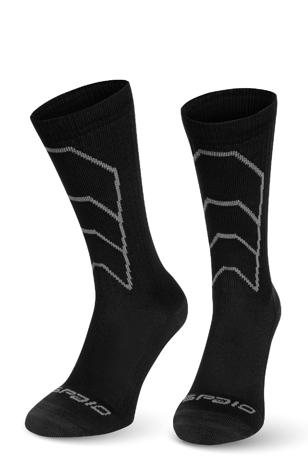 Spaio CALZE A COMPRESSIONE "RAPID" NERO/GRIGIO