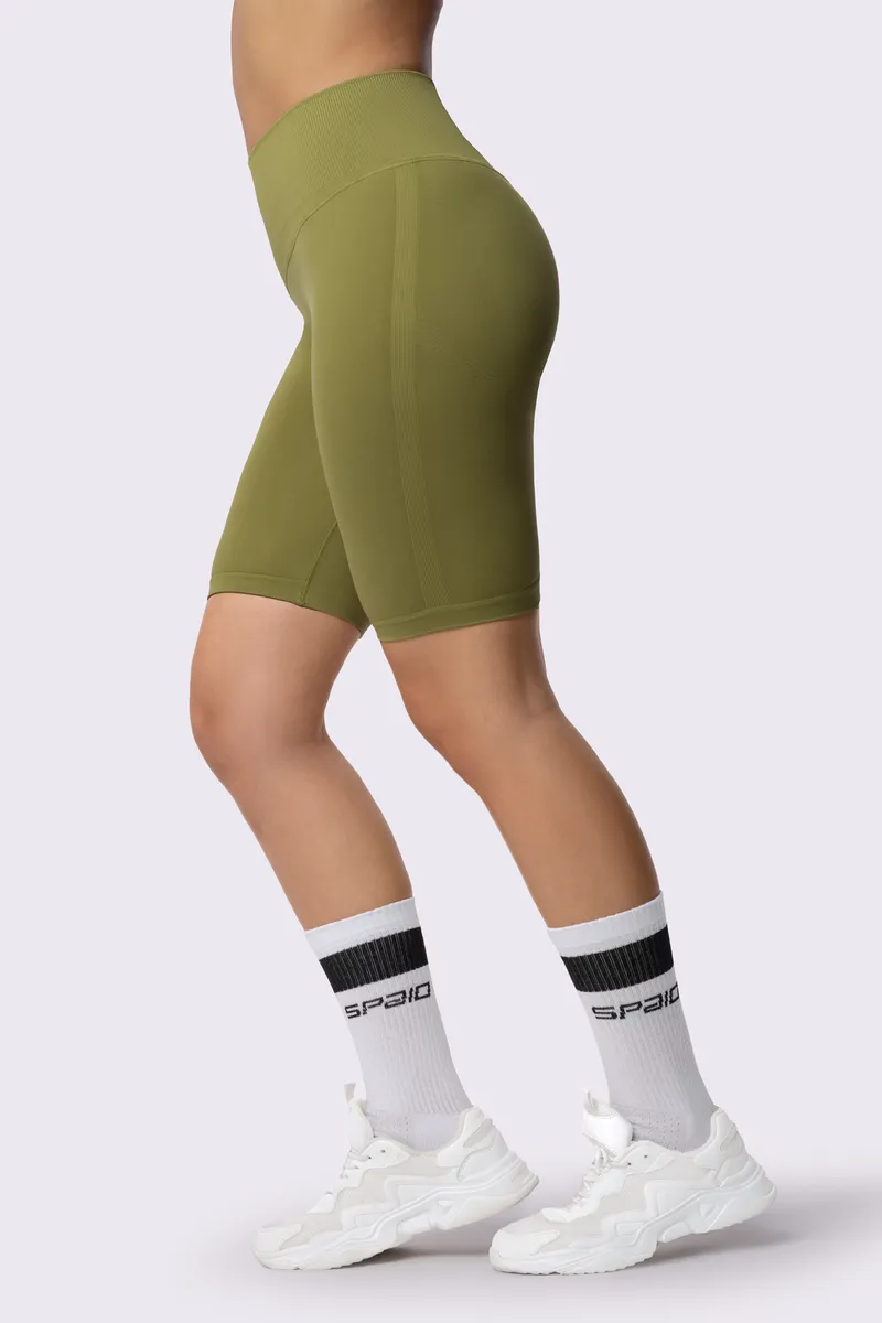 Spaio SPAIO ADAPT BIKER SHORTS GREEN OLIVE In Linea