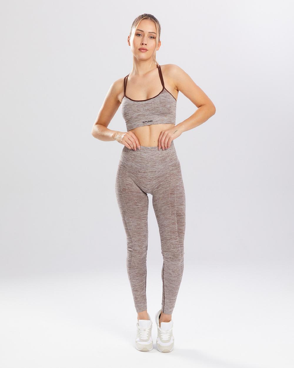 Spaio SPAIO REGGISENO SPORTIVO MELANGE COFFEE Moda