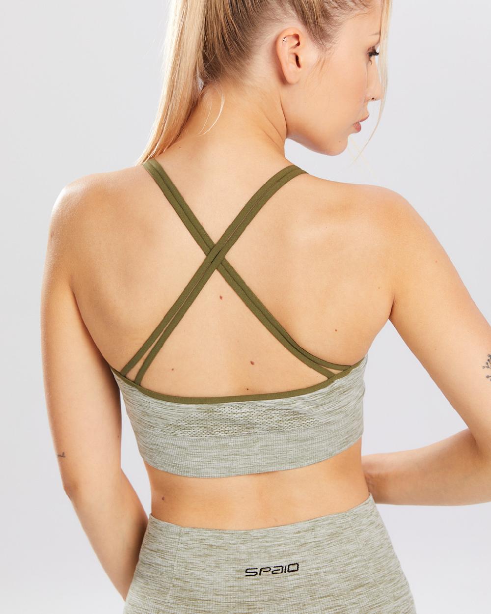 Spaio SPAIO REGGISENO SPORTIVO MELANGE KHAKI 2025