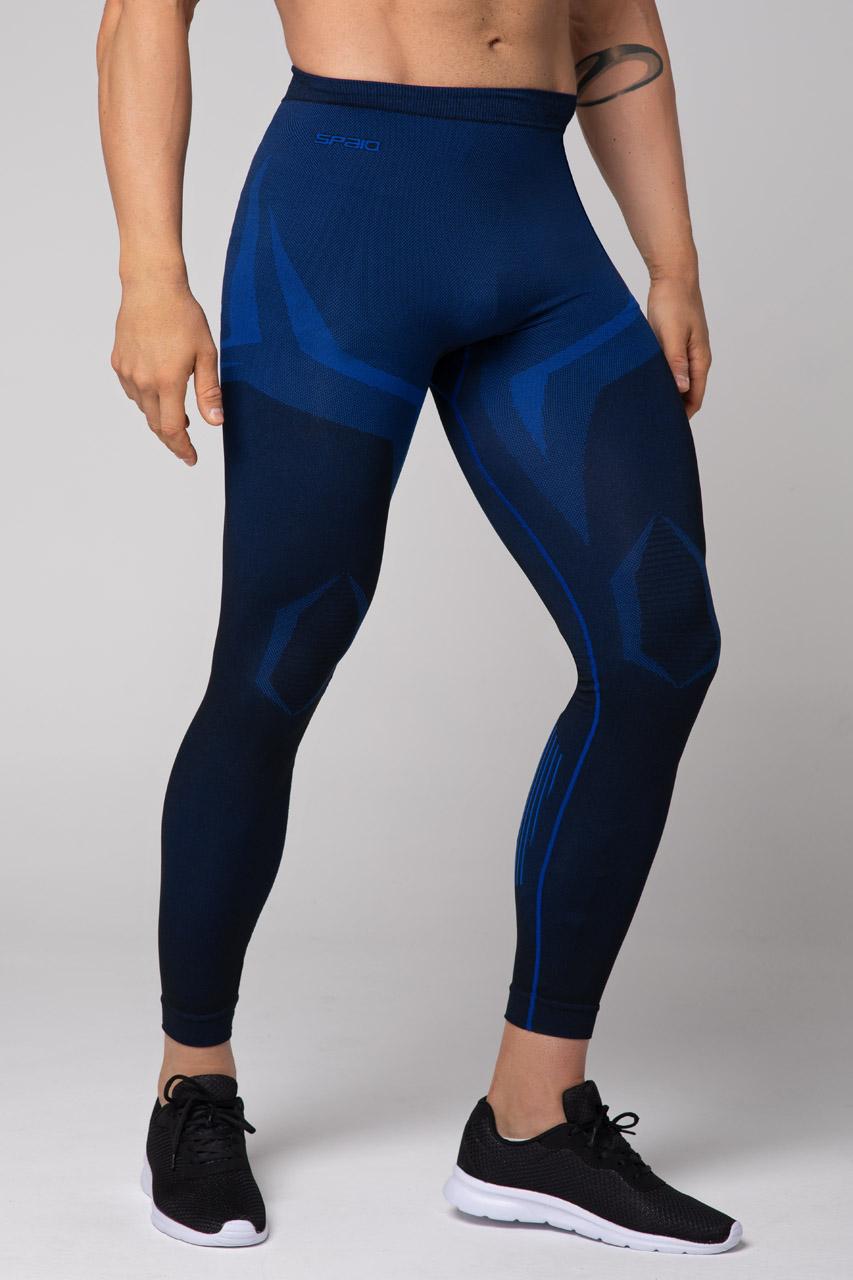 Spaio SPAIO LEGGINGS TERMOATTIVI "CONFIDENCE" NERO/ROYAL BLUE Promozione Limitata