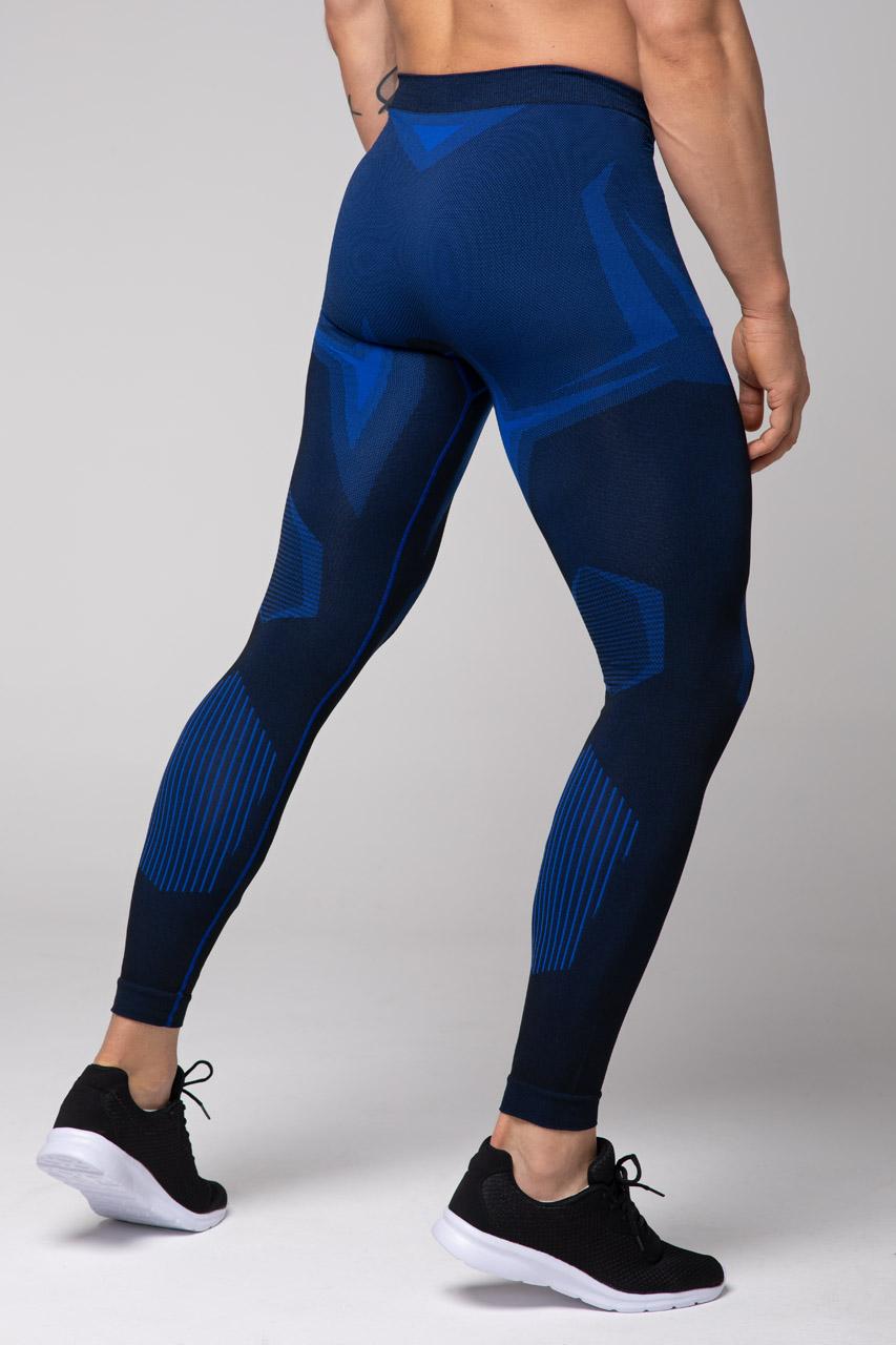 Spaio SPAIO LEGGINGS TERMOATTIVI "CONFIDENCE" NERO/ROYAL BLUE Promozione Limitata
