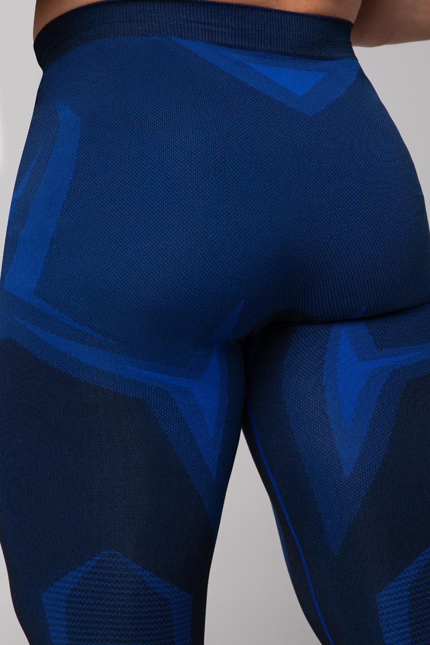 Spaio SPAIO LEGGINGS TERMOATTIVI "CONFIDENCE" NERO/ROYAL BLUE Promozione Limitata