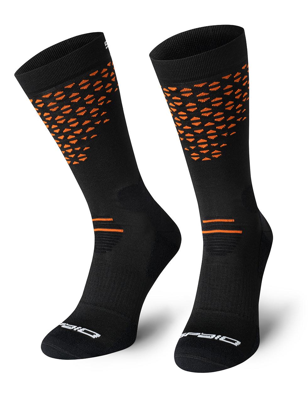 Spaio SPAIO CALZINI DA TREKKING TREKKING SOCKS FIERCE BLACK/ORANGE