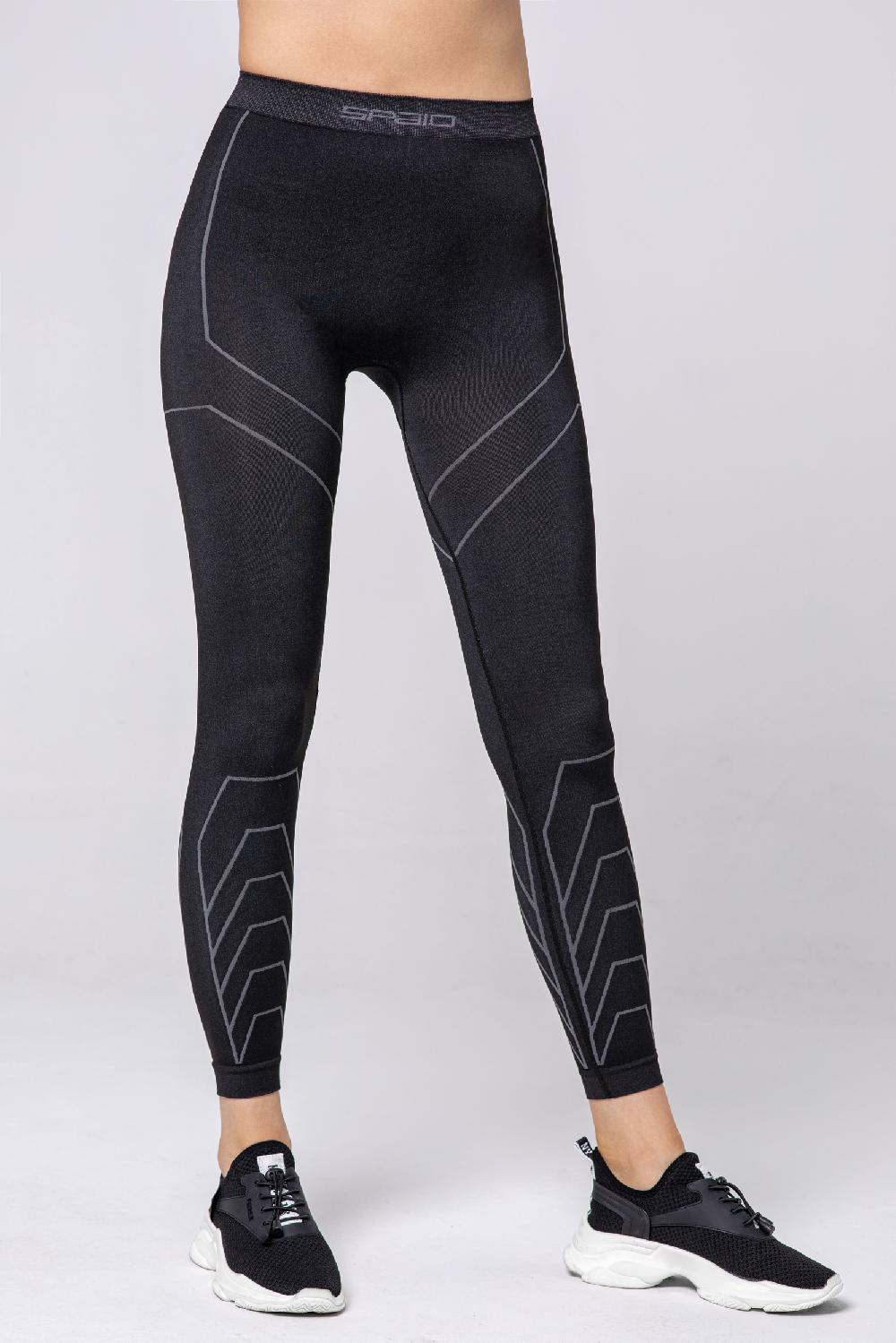 Spaio SPAIO LEGGINS TERMOATTIVI "RAPID" DONNA NERO/GRIGIO