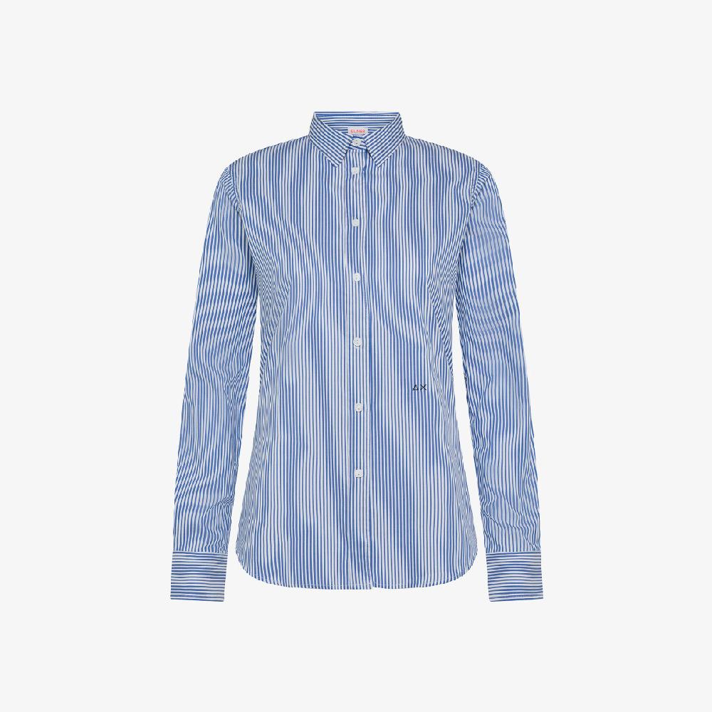 Sun 68 Camicia In Cotone A Righe - Donna Vendita Economica