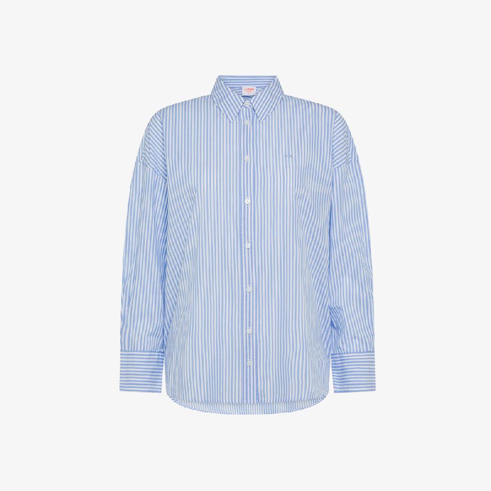 Sun 68 Camicia In Cotone A Righe - Donna Vendite Flash