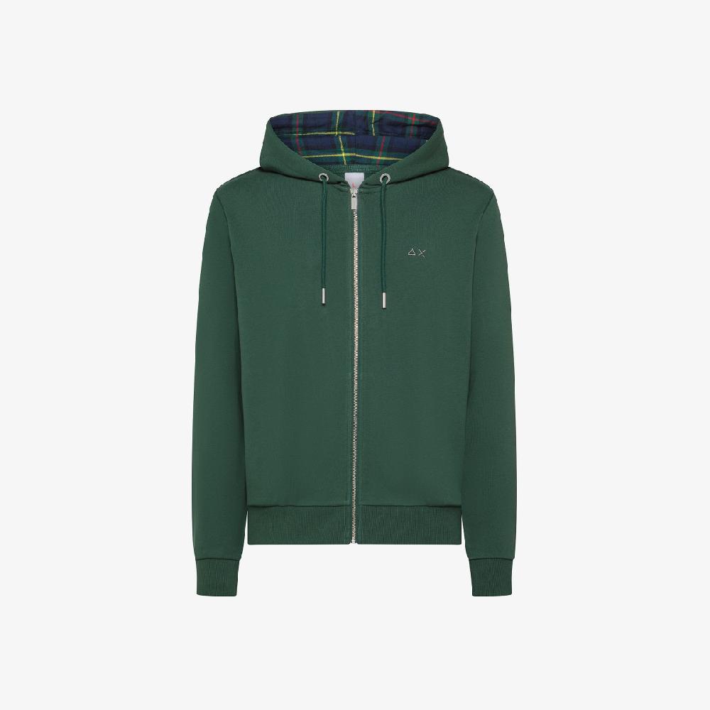 Sun 68 Felpa In Cotone Con Cappuccio E Zip - Uomo Fino al 55% di sconto