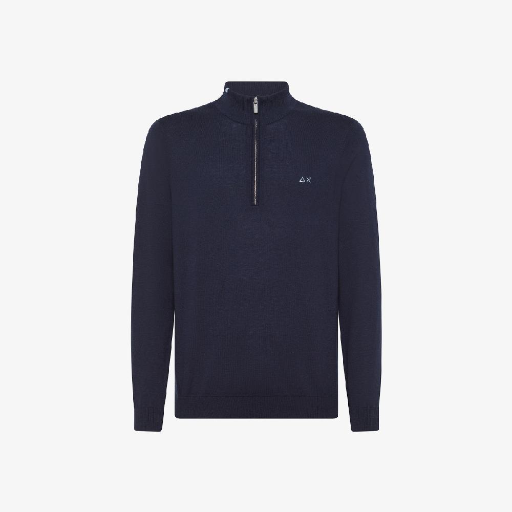Sun 68 Maglia In Lana E Cotone Con Zip - Uomo Officina
