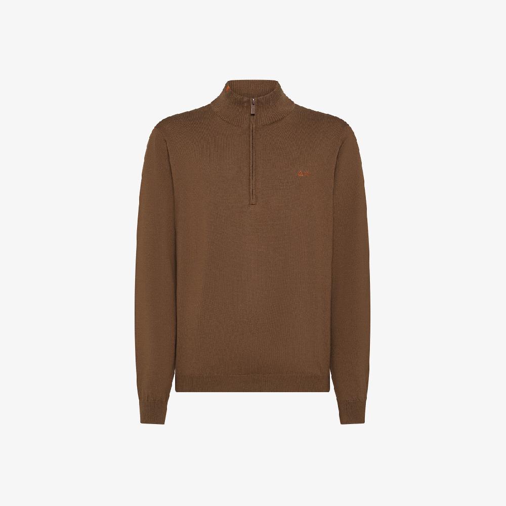 Sun 68 Maglia In Lana E Cotone Con Zip - Uomo Limitato a 3 giorni