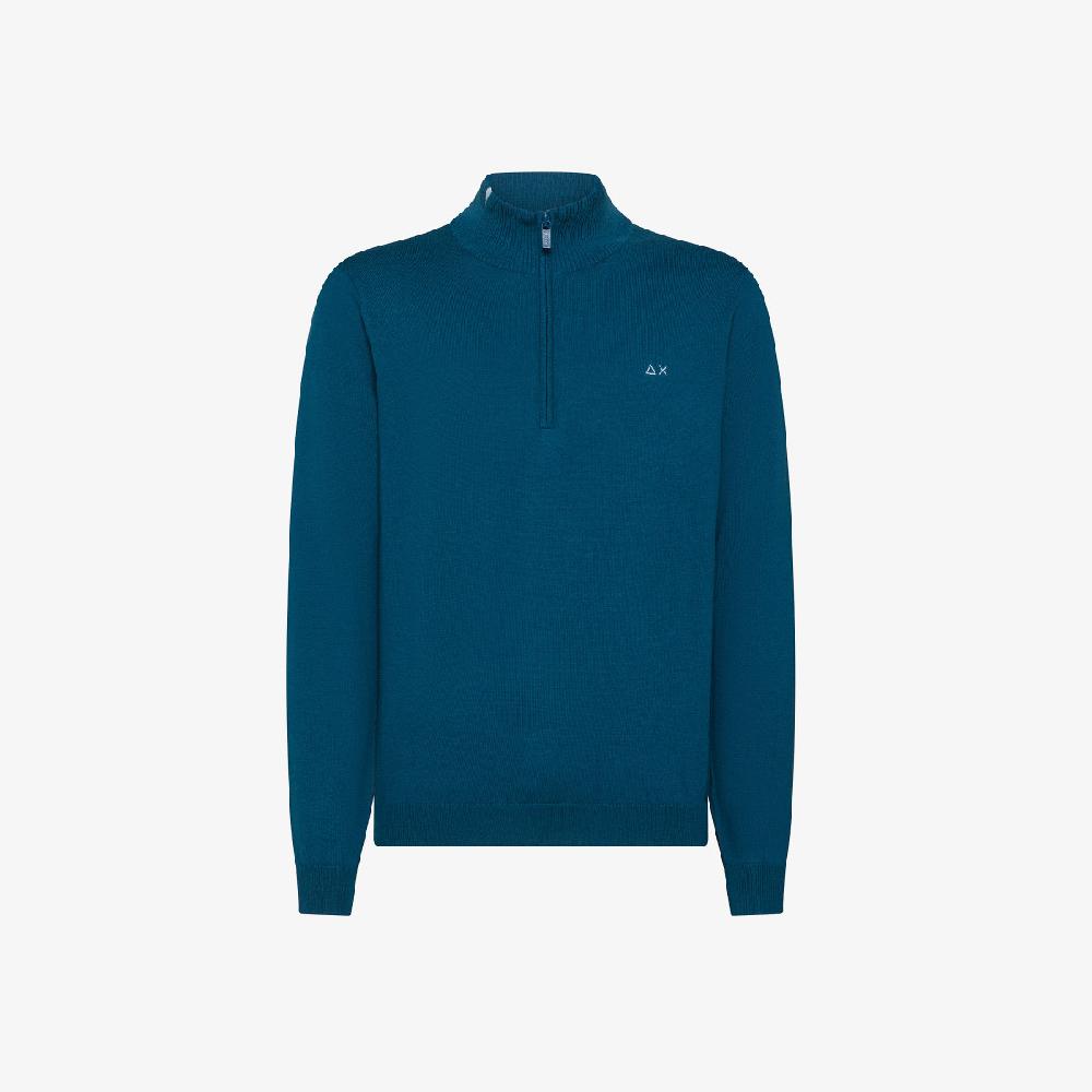 Sun 68 Maglia In Lana E Cotone Con Zip - Uomo 2025