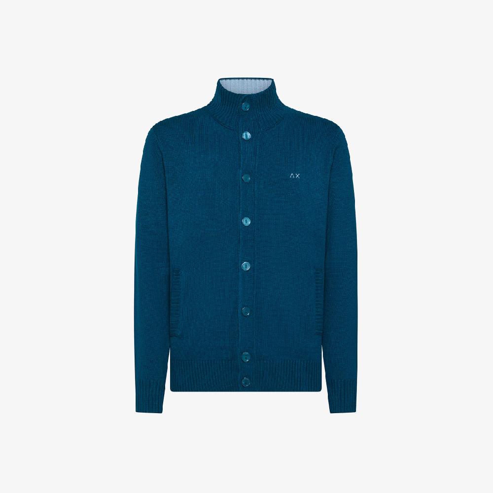 Sun 68 Cardigan In Lana E Cashmere - Uomo