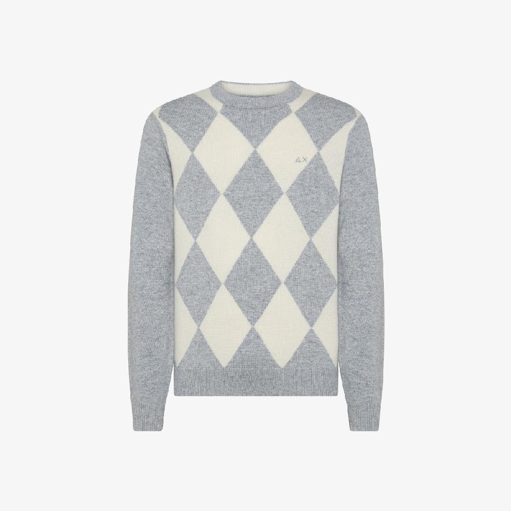 Sun 68 Maglia Jacquard In Lana E Cashmere - Uomo Negozio online di fabbrica