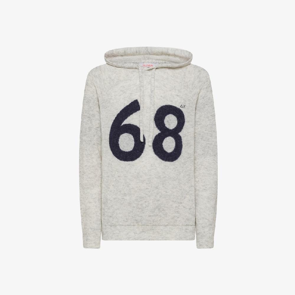 Sun 68 Maglia In Lana E Alpaca Con Cappuccio - Uomo Offerte esclusive