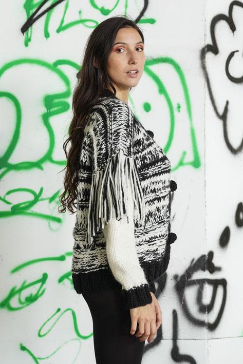 Tricot à Porter Cardigan fringe sleeves 2025