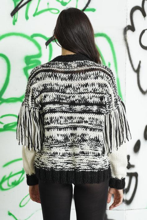 Tricot à Porter Cardigan fringe sleeves 2025