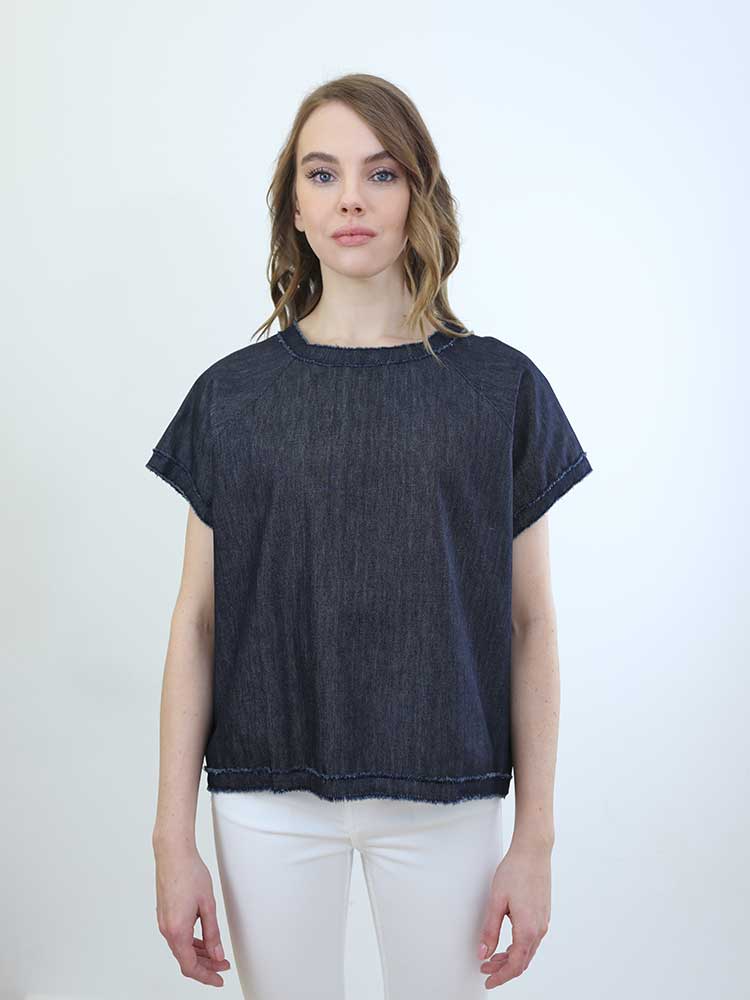 Tricot à Porter CAMICIA DENIM CON APERTURA SULLA SCHIENA Fino Al -60%