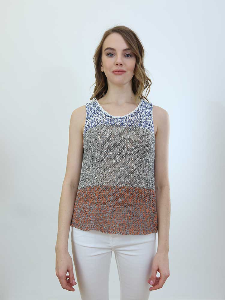 Tricot à Porter CANOTTA TRAFORATA SCOLLO AMERICANA Prezzo Ridotto