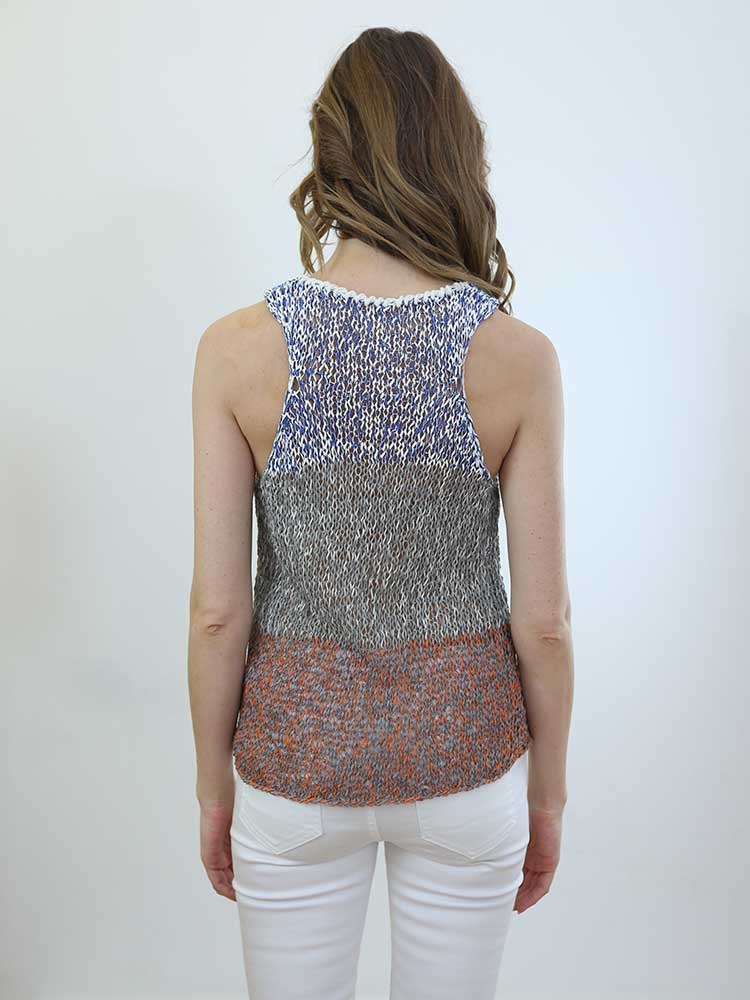 Tricot à Porter CANOTTA TRAFORATA SCOLLO AMERICANA Prezzo Ridotto