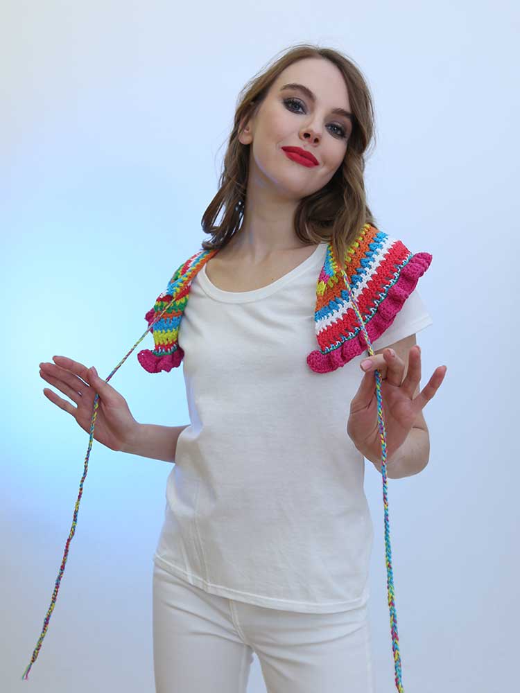 Tricot à Porter COLLO MULTICOLOR CROCHET Novità