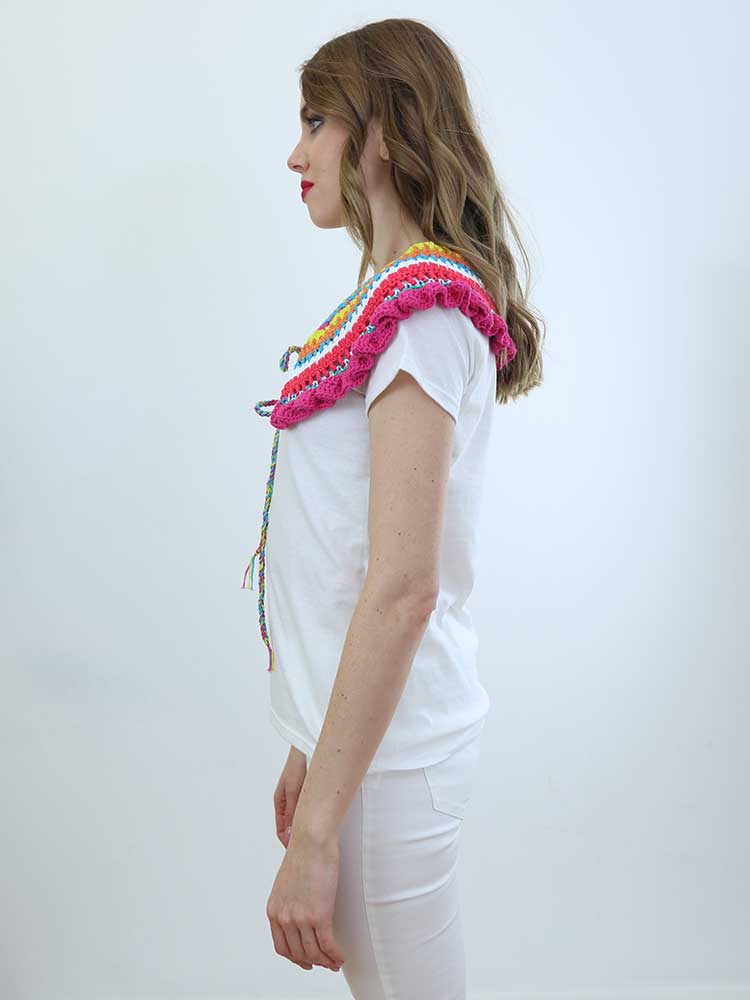 Tricot à Porter COLLO MULTICOLOR CROCHET Novità
