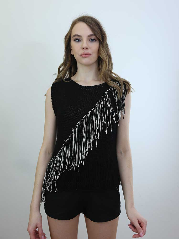 Tricot à Porter GILET FRANGIA DIAGONALE Sconto