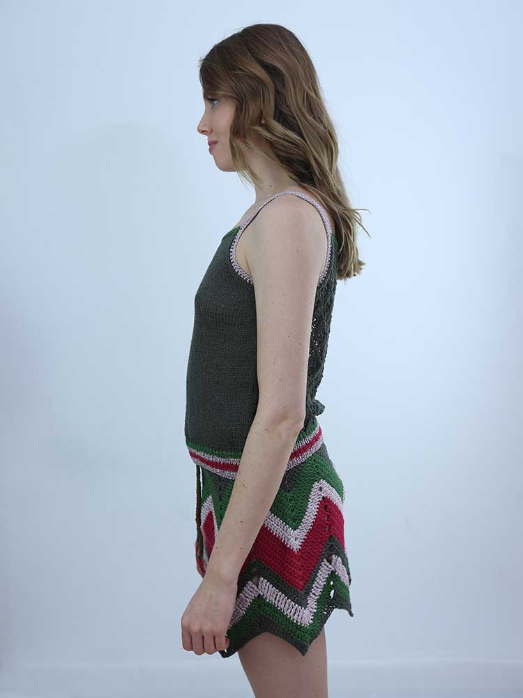 Tricot à Porter GONNA CROCHET ZIG ZAG Economico