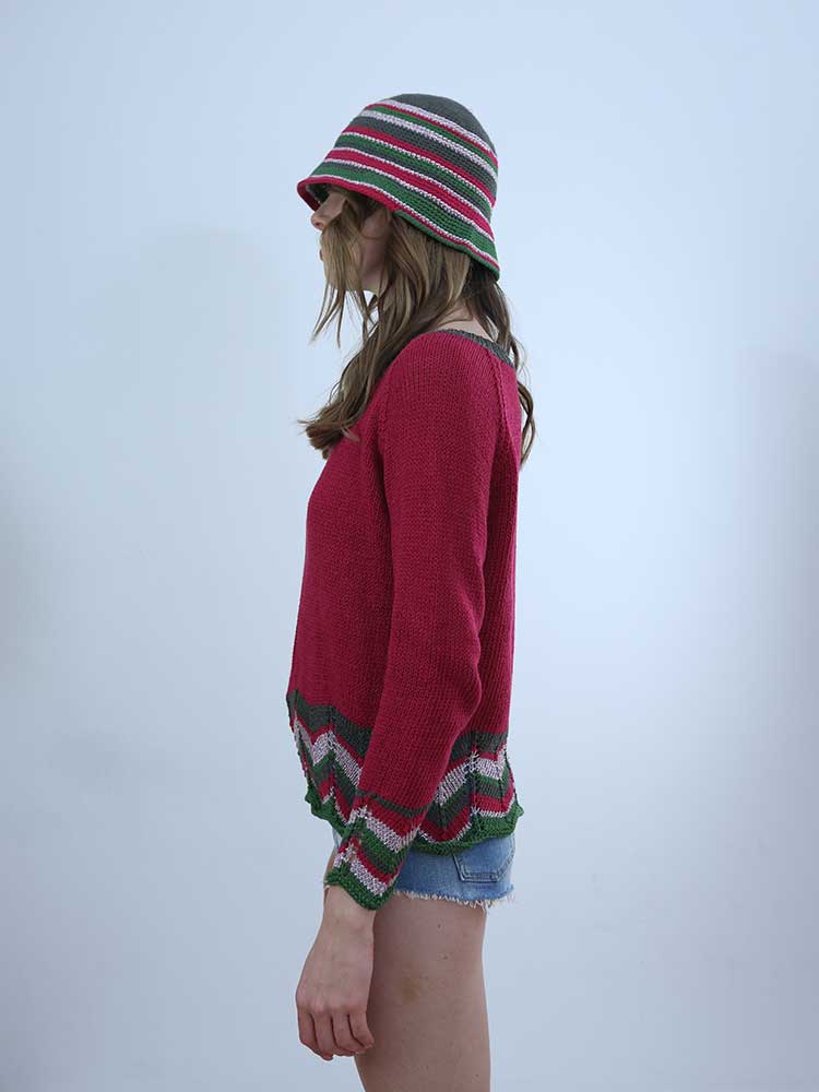 Tricot à Porter MAGLIA CON BORDO CROCHET FANTASIA Outlet