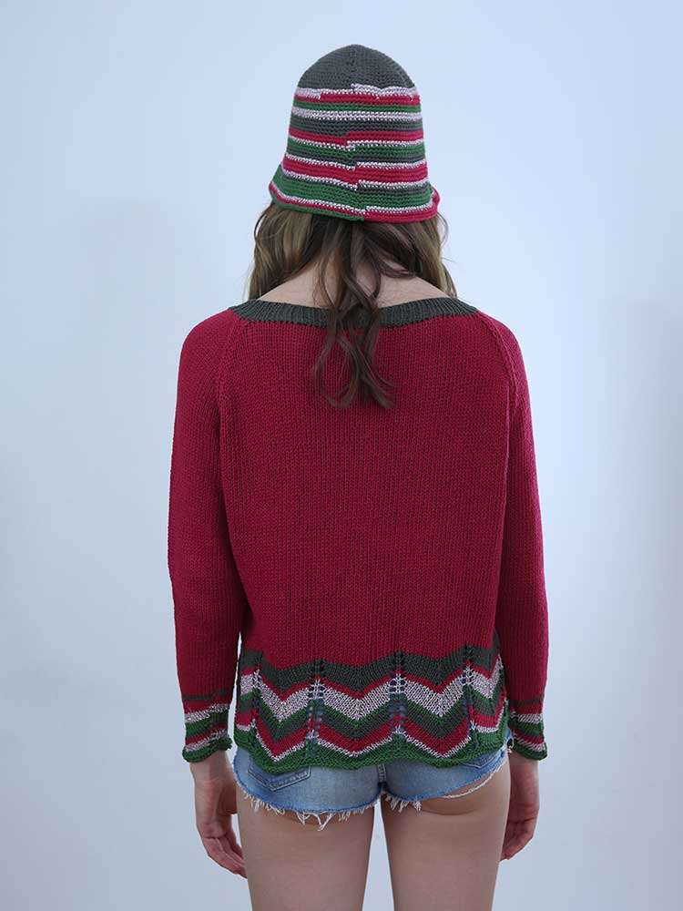 Tricot à Porter MAGLIA CON BORDO CROCHET FANTASIA Outlet