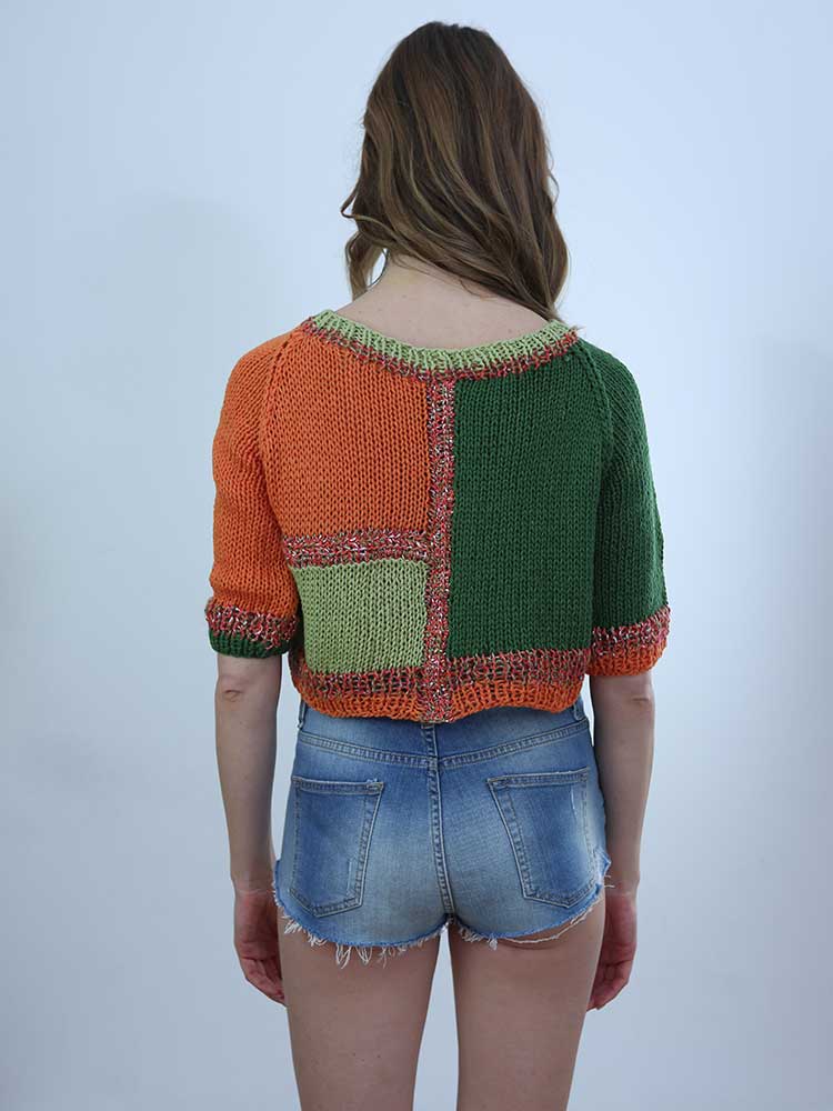 Tricot à Porter MAGLIA CROPPED MANICA 3/4 In Vendita