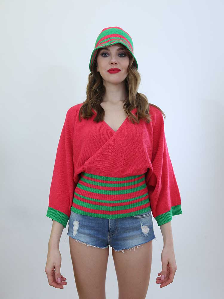 Tricot à Porter MAGLIA PIPISTRELLO FASCIA ALTA IN VITA Saldi Di Fabbrica
