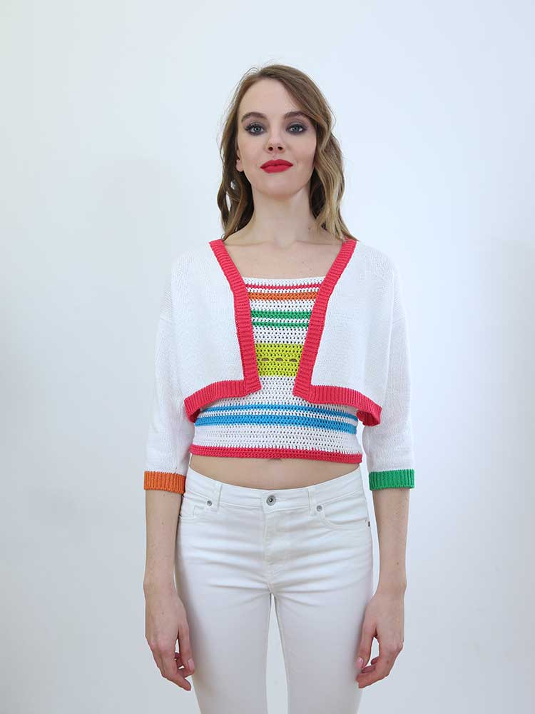 Tricot à Porter MINI CARDIGAN CROPPED In Saldo