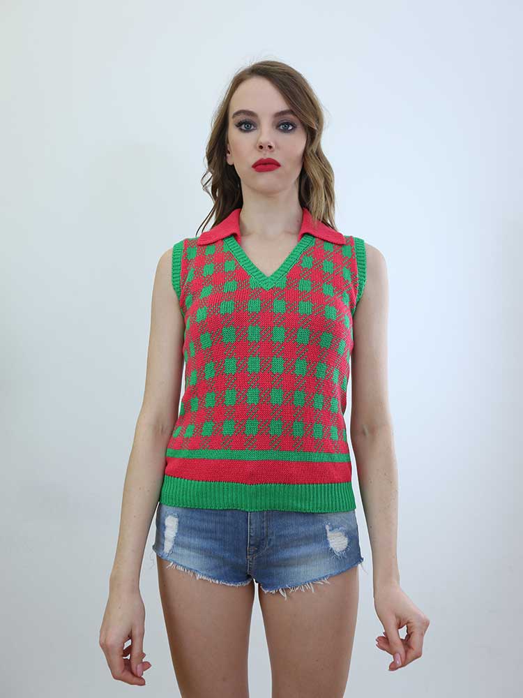 Tricot à Porter POLO SCOLLO V SENZA MANICHE Moda