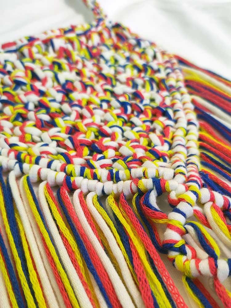 Tricot à Porter T-SHIRT APPLICAZIONE CROCHET E FRANGIA 2025