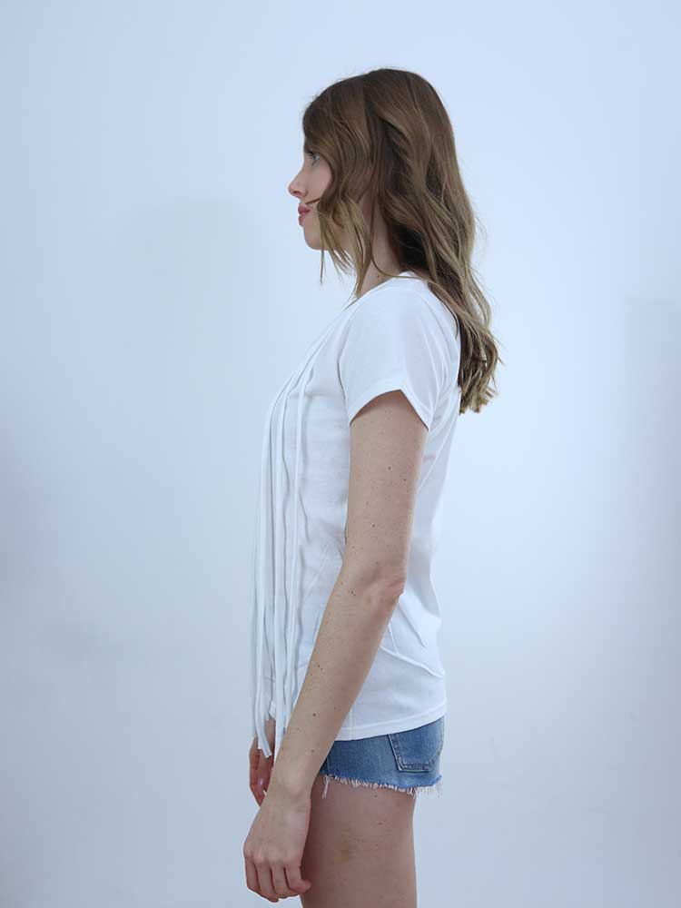 Tricot à Porter T-SHIRT CON FRANGE IN JERSEY 2025