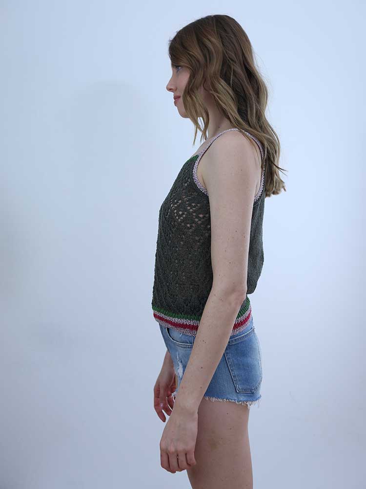 Tricot à Porter TOP CROPPED TRAFORATO Spedizione Gratuita