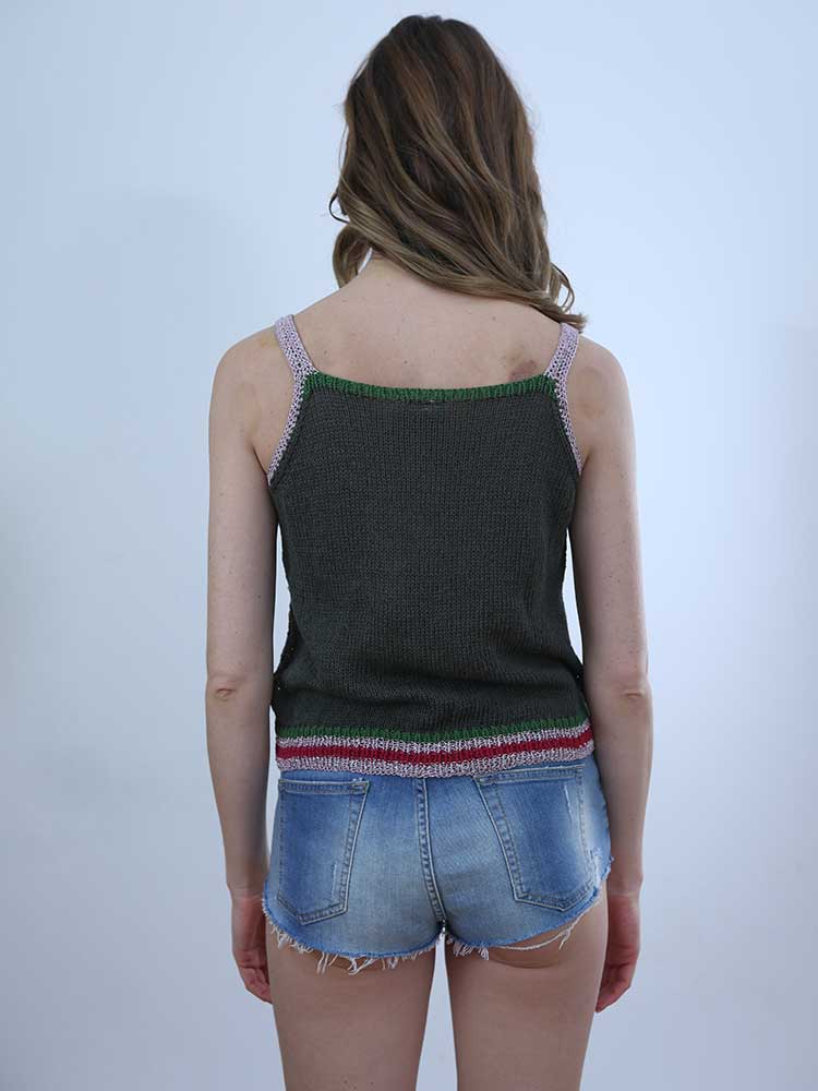 Tricot à Porter TOP CROPPED TRAFORATO Spedizione Gratuita