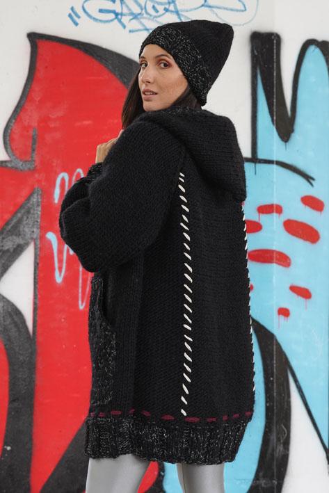 Tricot à Porter Coat lurex pocket Prezzo Ridotto