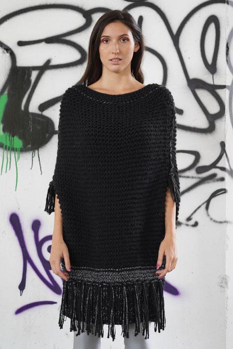 Tricot à Porter Fringe poncho Sconto