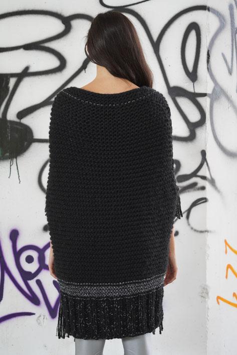 Tricot à Porter Fringe poncho Sconto