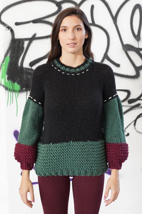 Tricot à Porter Sweater bicolor Vendita Economica