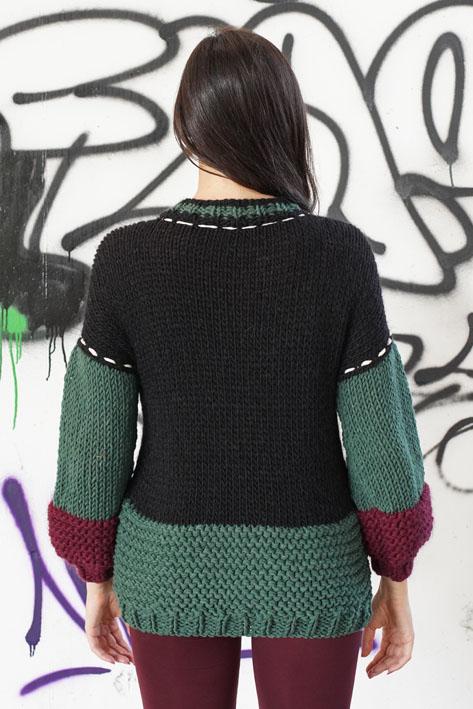 Tricot à Porter Sweater bicolor Vendita Economica