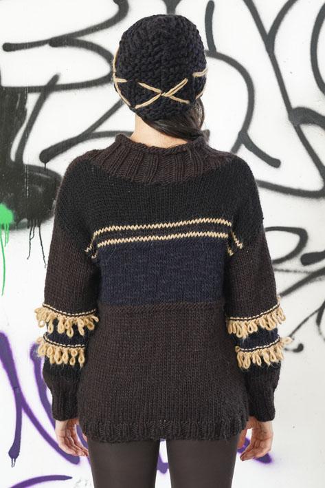 Tricot à Porter Sweater fringe Vendite Flash